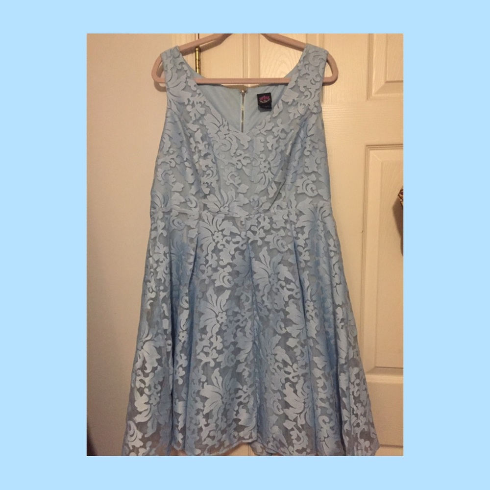 REBEL WILSON FOR TORRID JACQUARD SKATER DRESS SZ16